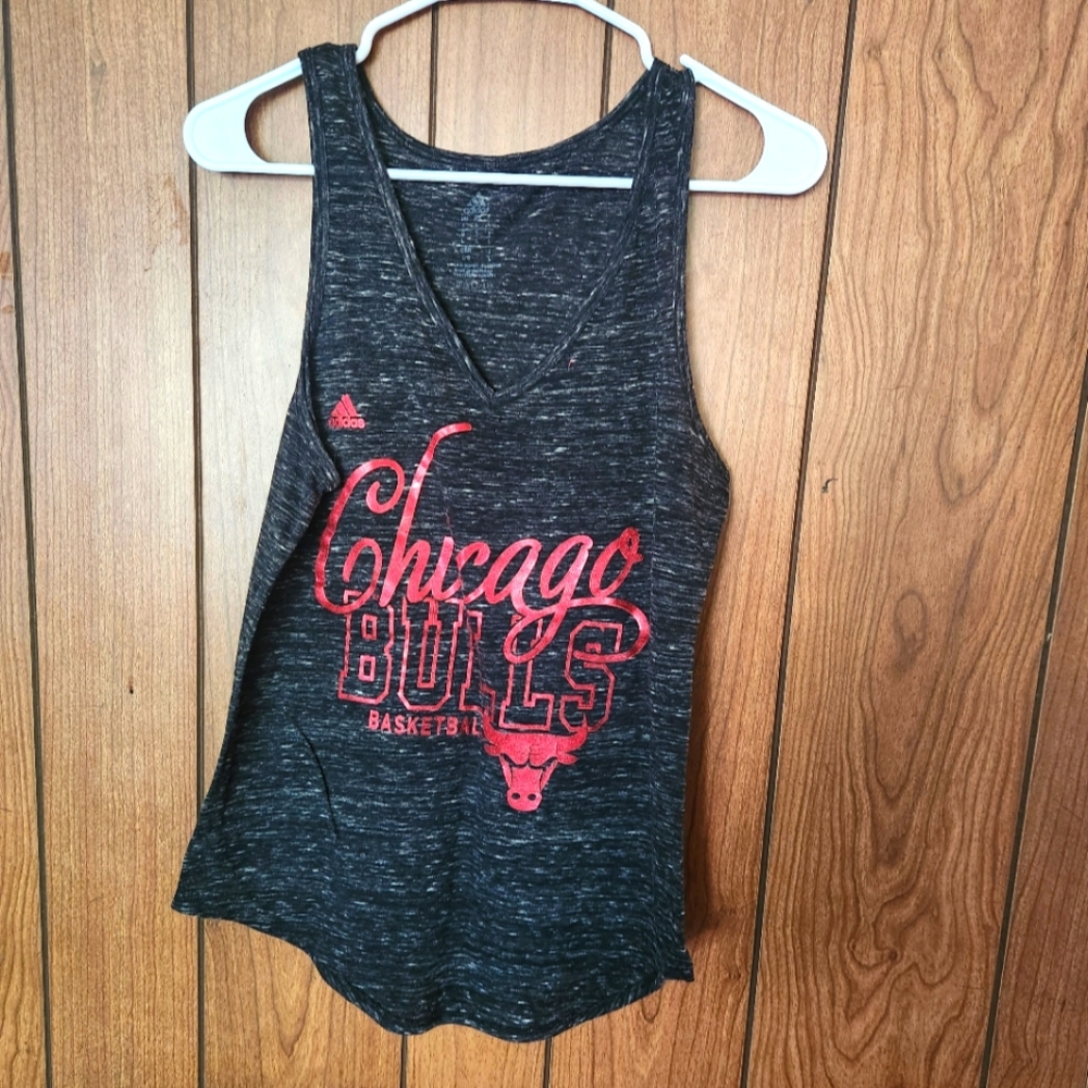 Charcoal Adidas Chicago Bulls Tank Top Size L